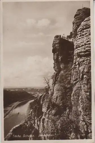 Sächsische Schweiz - Basteifelsen - ca. 1950