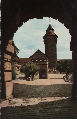 Nürnberg - Burghof und Sinwellturm - ca. 1965