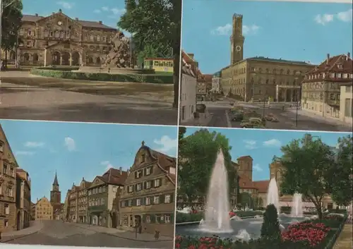 Fürth, Bayern - mit Rathaus und Springbrunnen