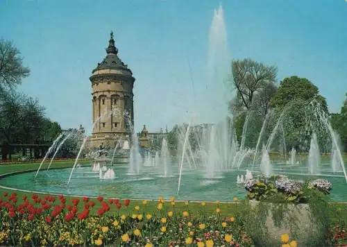 Mannheim - Wasserspiele mit Wasserturm
