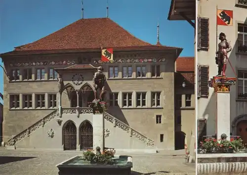 Schweiz - Schweiz - Bern - Rathaus mit Vennerbrunnen - ca. 1985