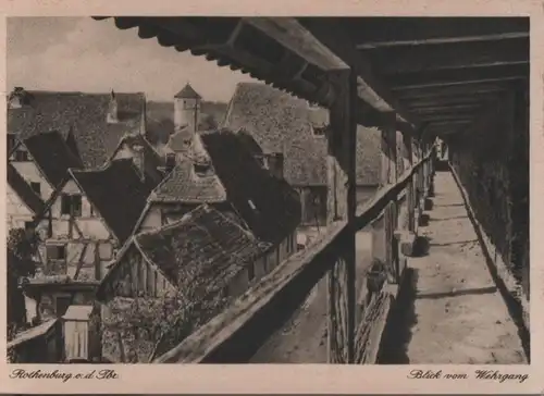 Rothenburg - Blick vom Wehrgang - ca. 1950