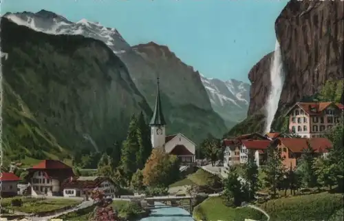 Schweiz - Schweiz - Lauterbrunnen - mit Staubbach - ca. 1965