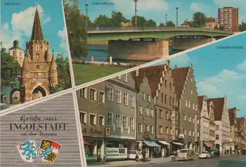 Ingolstadt - Kreuztor, Donaubrücke, Theresienstraße - ca. 1970