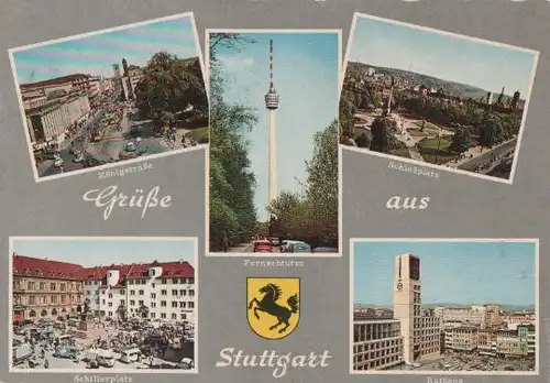 Stuttgart u.a. Rathaus - ca. 1965