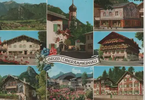 Oberammergau - 8 Teilbilder - ca. 1975