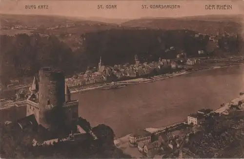 St. Goar - mit Burg Katz - ca. 1935
