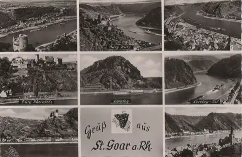 St. Goar - 8 Teilbilder - ca. 1960