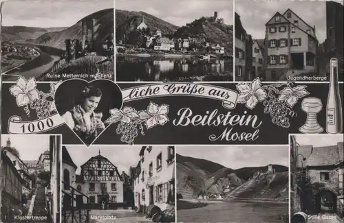 Beilstein - u.a. Ruine Metternich - 1959