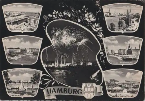Hamburg - u.a. drei Alsterbecken - 1967