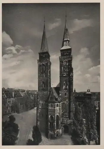 Nürnberg - Sebalduskirche mit Blick zur Moritzkapelle - ca. 1960