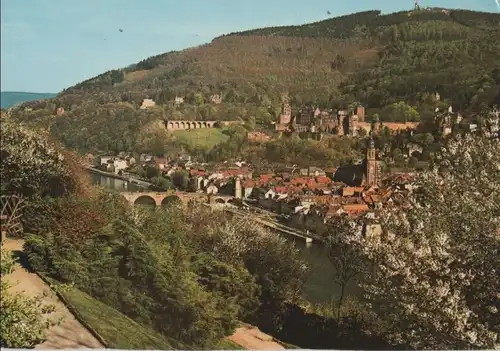 Heidelberg - Panorama vom zauberhaften Philosophenweg - 1984