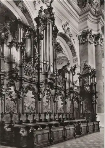Ottobeuren - Basilika, Chorgestühl mit Orgel - ca. 1965