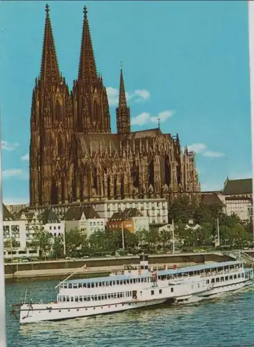 Köln - Dom und Dampferanlegestellen - ca. 1975