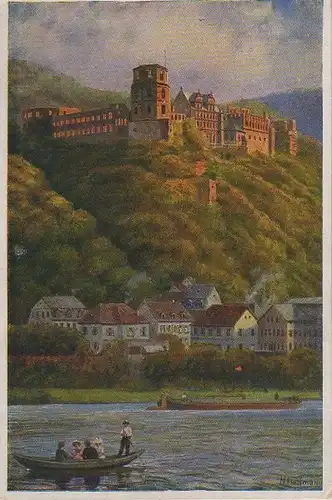 Heidelberg - Schloss von Hirschgasse - ca. 1970