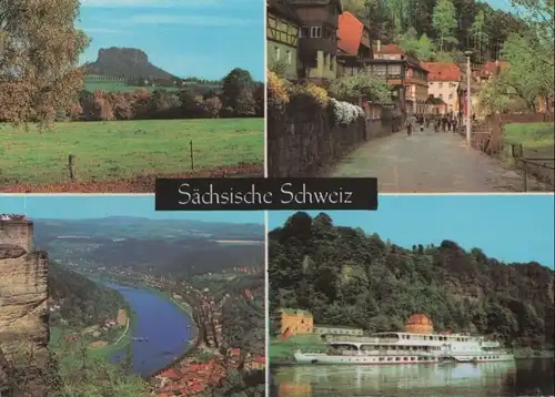 Sächsische Schweiz - u.a. Blick zum Lilienstein - 1973