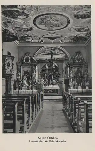 Sankt Ottilien - Inneres der Wallfahrtskapelle - ca. 1950