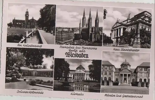 Wiesbaden - u.a. Hauptbahnhof - ca. 1955