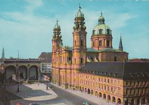 München - Feldherrnhalle mit Theatiner-Kirche - ca. 1975