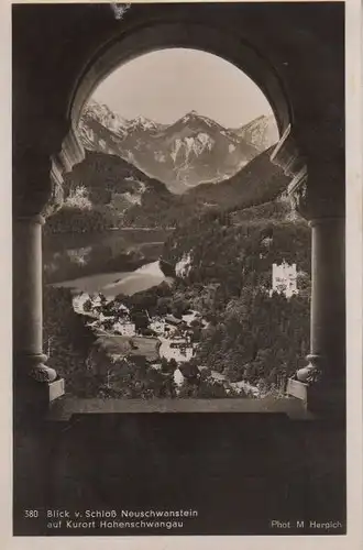 Schwangau, Hohenschwangau - von Neuschwanstein - ca. 1950