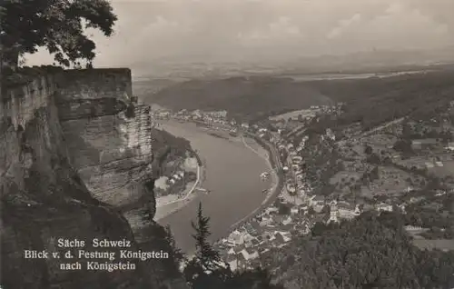 Königstein - Blick von Festung - 1956