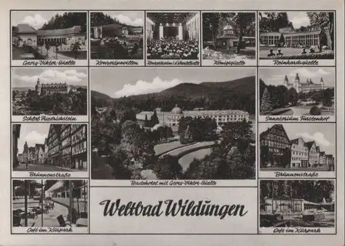 Bad Wildungen - u.a. Georg-Viktor-Quelle - ca. 1955
