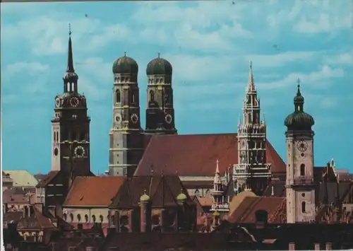 München - St. Peter, Dom und Rathaus - 1983