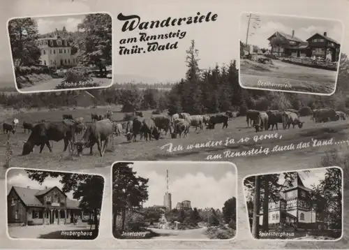 Rennsteig - Wanderziele, u.a. Spiessberghaus - ca. 1965