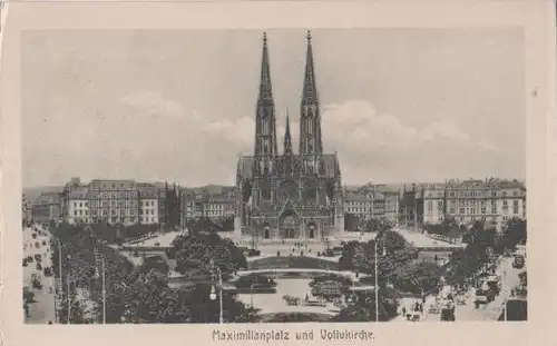 Österreich - Österreich - Wien - Maximilianplatz mit Votivkirche - ca. 1935