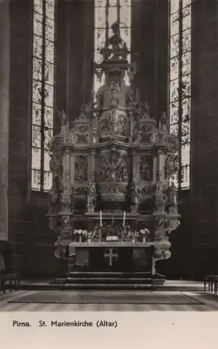 Pirna - St. Marienkirche, Altar - 1956