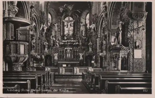 Koblenz-Arenberg - Inneres der Kirche - 1951