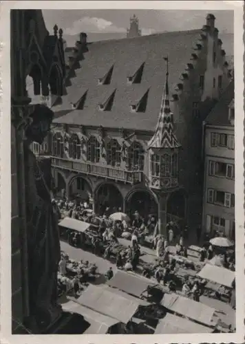 Freiburg - Kaufhalle vom Münster gesehen - 1960