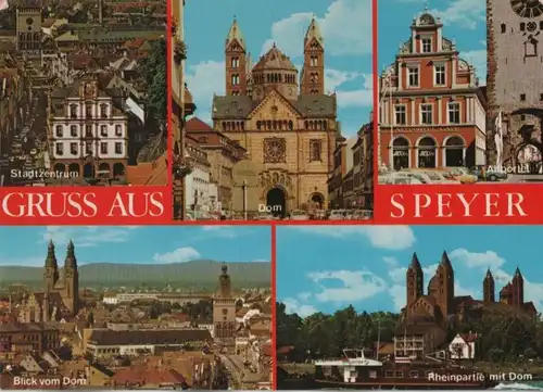 Speyer - u.a. Blick vom Dom - ca. 1980