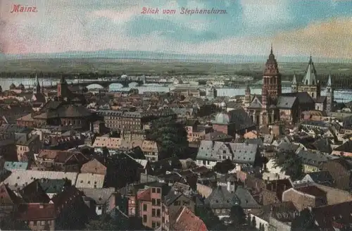 Mainz - Blick vom Stephansturm - ca. 1920