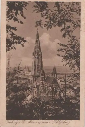Freiburg - Münster vom Schloßberg - 1925