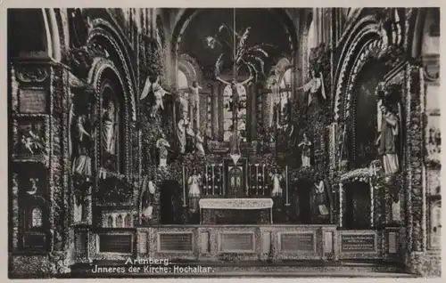 Koblenz-Arenberg - Inneres der Kirche, Hochaltar - ca. 1935