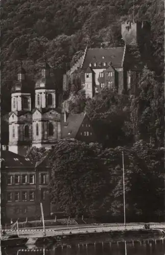 Miltenberg - Blick auf Kirche und Schloß - ca. 1960