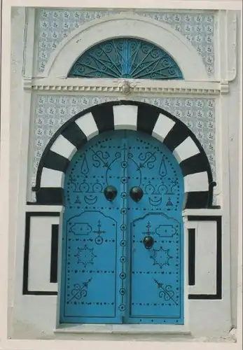 Tür blau