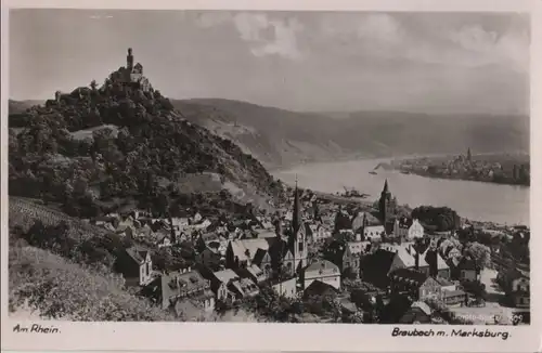 Braubach - mit Marksburg - ca. 1955