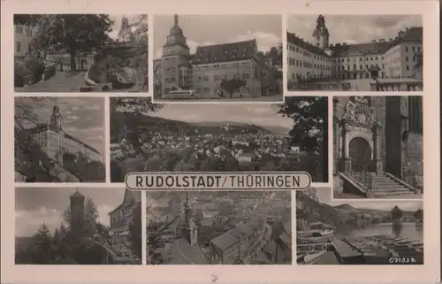 Rudolstadt - 9 Teilbilder - 1957