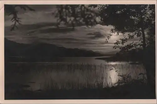 Sonnenuntergang am See - ca. 1955