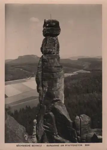 Sächsische Schweiz - Barbarine am Pfaffemstein - ca. 1950