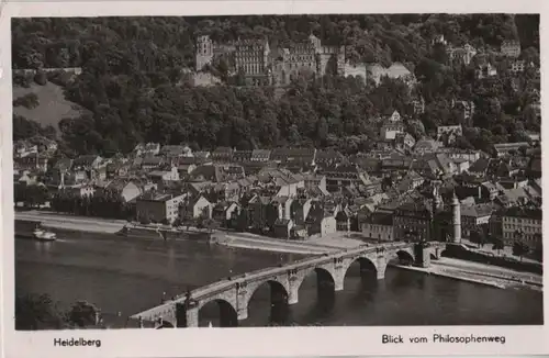 Heidelberg - Blick vom Philosophenweg - 1952