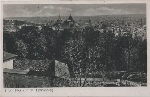 Erfurt - Blick von der Cyriaksburg - ca. 1950