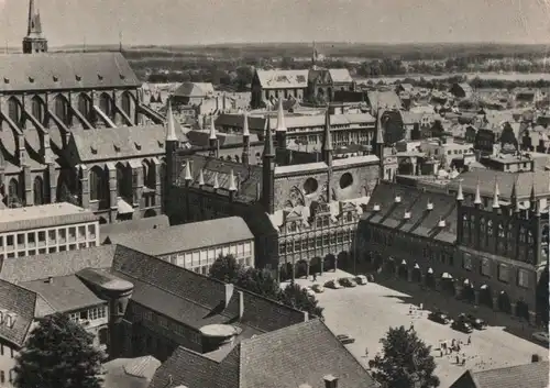 Lübeck - Blick auf den Markt - ca. 1960