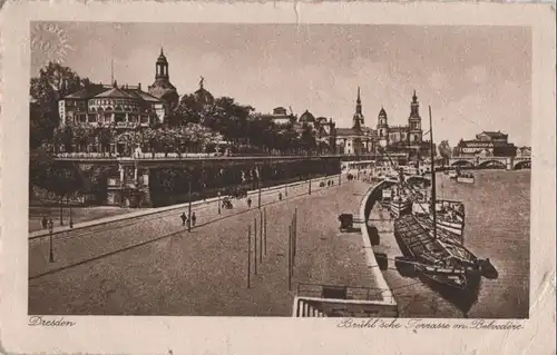 Dresden - Brühlsche Terrasse - ca. 1925