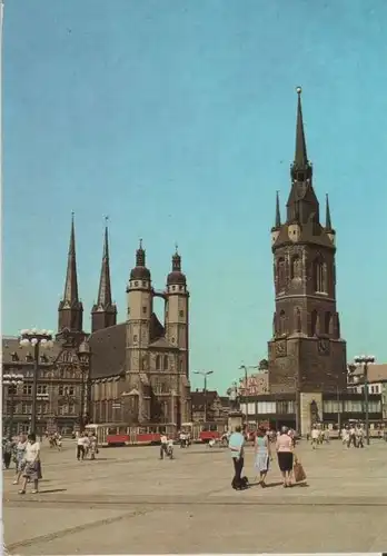 Halle - Markt mit Marktkirche - 1988