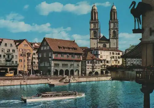 Schweiz - Schweiz - Zürich - Blick über die Limmat - ca. 1975