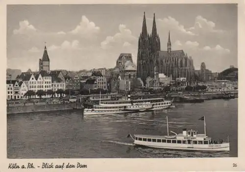 Köln - Blick auf den Dom - ca. 1960