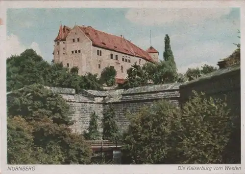 Nürnberg - Kaiserburg von Westen - ca. 1960
